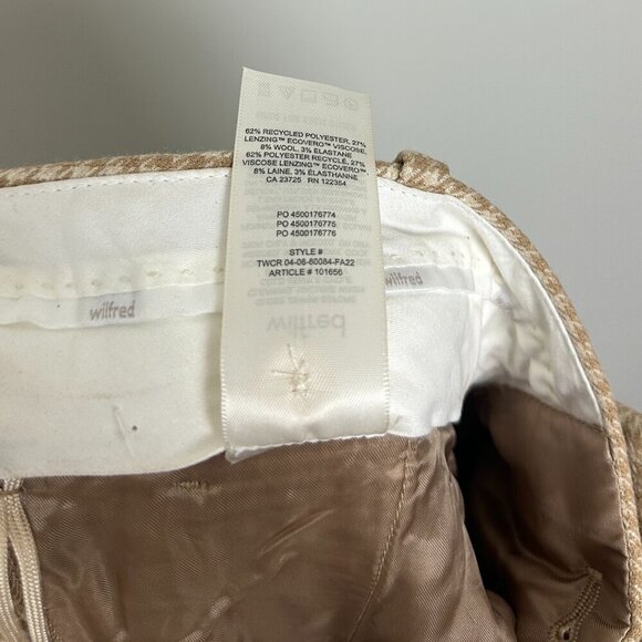 ARITZIA Wilfred The Effortless Cropped Pant in Claudine Hounds Tooth Size US 2 - Picture 8 of 8